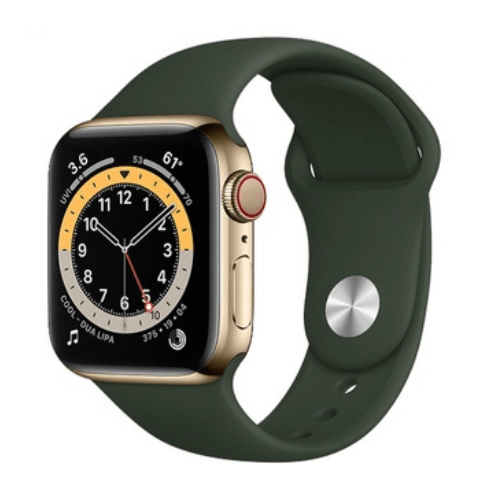 Apple Watch Series 6 LTE 44mm Viền Thép Dây Silicone